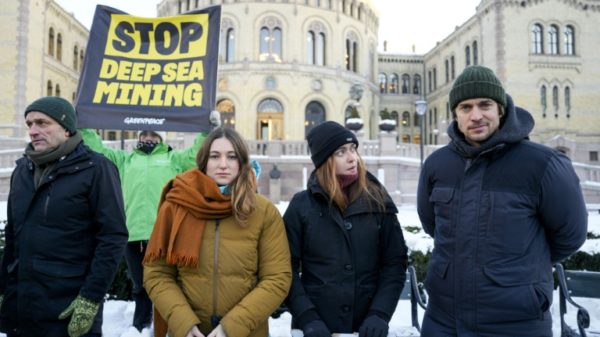 Environmental activists worried about the potential impact of deep-sea mining protested outside of Norway's parliament as lawmakers debated and approved a measure that allows exploration to begin