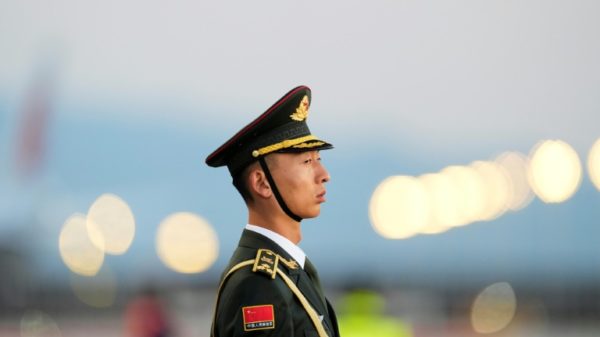 A guard honor stands at Beijing Capital International Airport, prior to the arrival of Ethiopian Prime Minister Abiy Ahmed, as he attends the Third Belt and Road Forum in Beijing, China, October 16, 2023.
