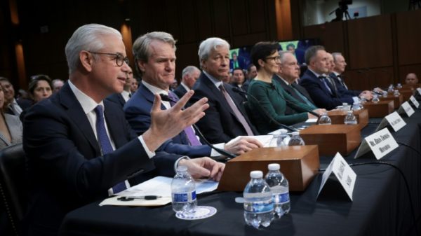 Executives from America's largest banks testified as part of an annual oversight hearing following the 2007-2009 financial crisis