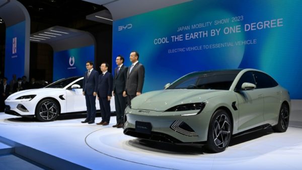 BYD sold more fully electric vehicles than Tesla in the fourth quarter of 2023