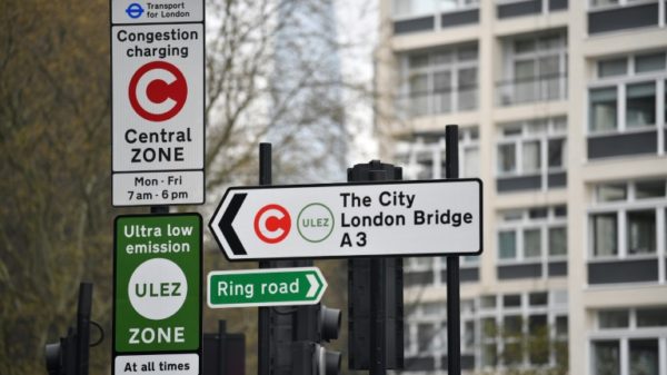 Campaigners oppose the expansion of London's road toll for the most polluting vehicles
